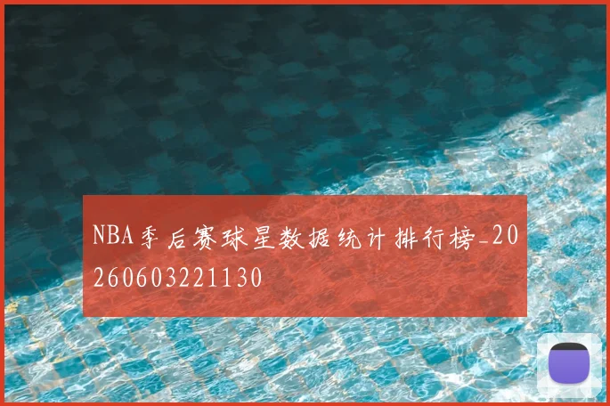 NBA季后赛球星数据统计排行榜_20260603221130